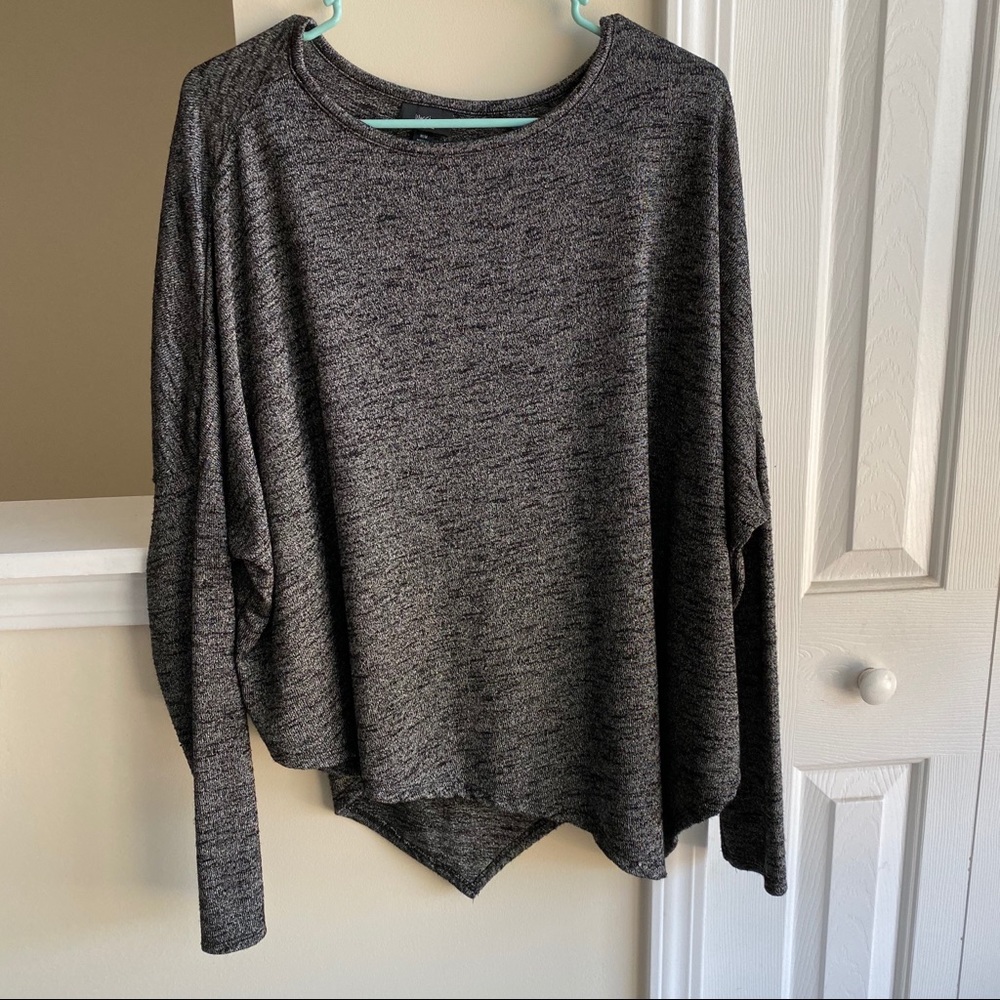 Mossimo Asymmetric Black and Silver Sweater